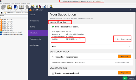 how do i remove avast cleanup premium