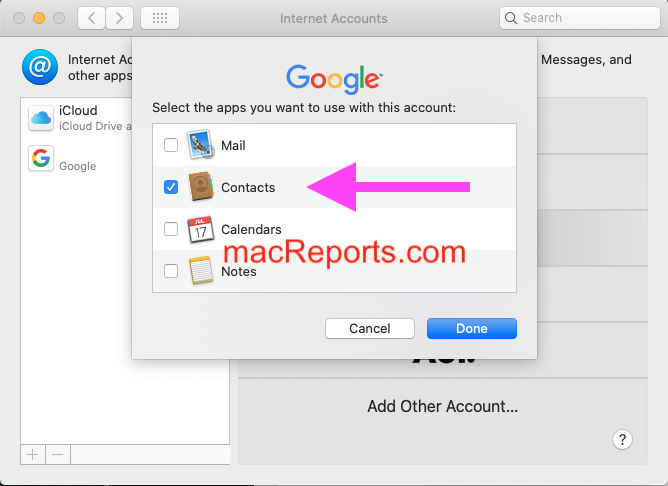 how to sync all contacts to google from google account
